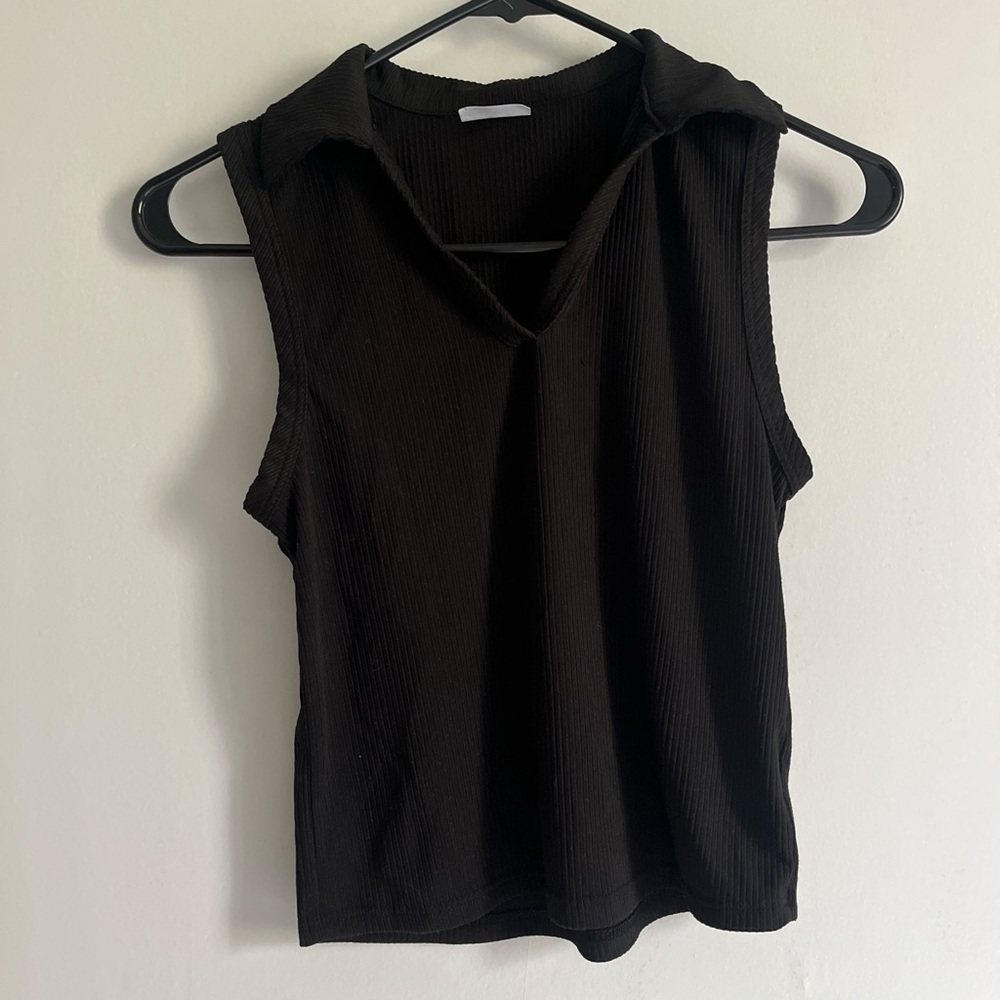 Olivia Rae Black Ribbed Tank Top